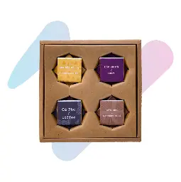 Hộp Quà Socola Hoa Trắng TBROS (Hộp 40g - 8 Thanh 4 Vị) image