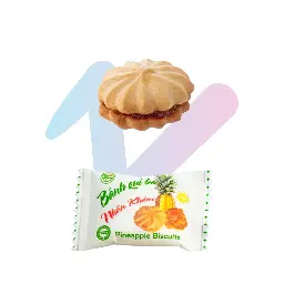 Bánh Quy Bơ Nhân Khóm Thơm Tiến Anh Bakery (Hộp 80g - 8 Túi Bánh) image