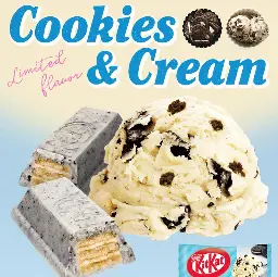 Socola KitKat Nhật Bản Vị Bánh Quy Kem (Gói 104,4g - 9 Thanh) image