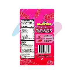 Kẹo Dẻo Chua 1UP Blasted Sourbelts Vị Strawberry (Gói 99g) image