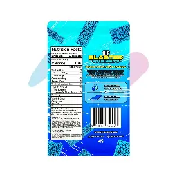 Kẹo Dẻo Chua 1UP Blasted Sourbelts Vị Blue Razz (Gói 99g) image