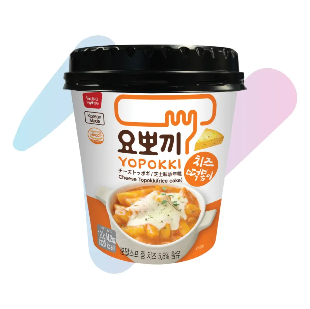 Bánh Gạo Topokki Yopokki Vị Phô Mai (Ly 120g)