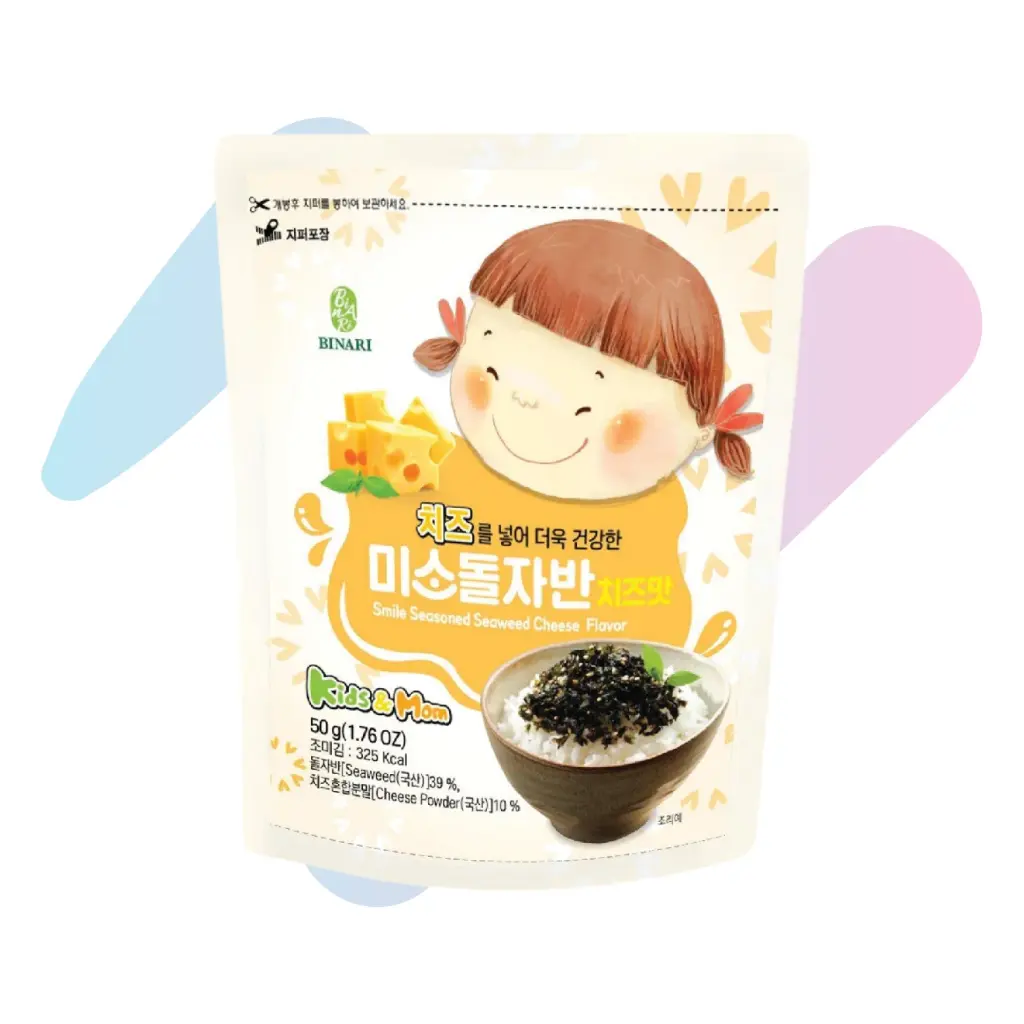 Rong Biển Em Bé Cười Binari Vị Phô Mai (Gói 50g)