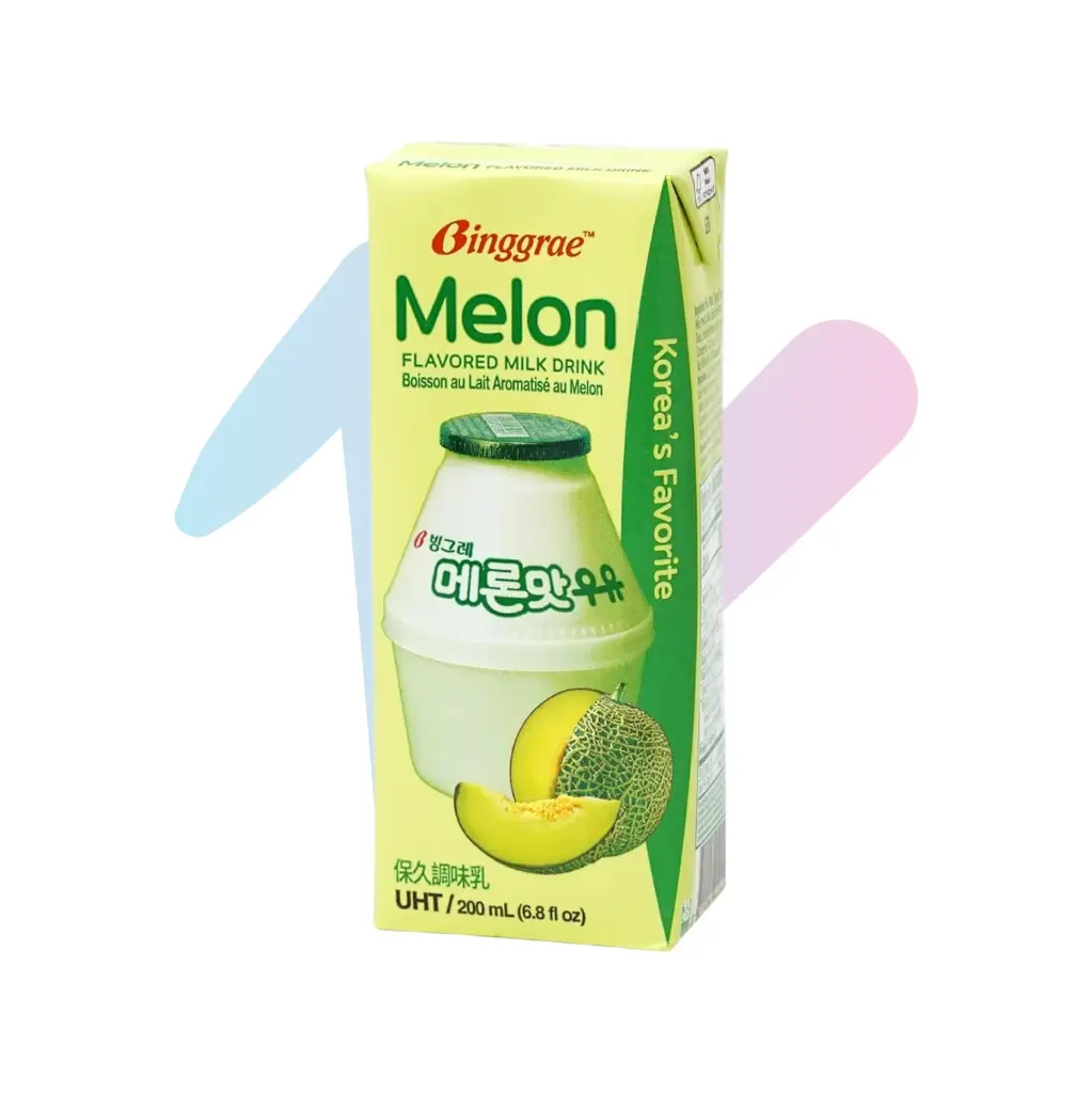 Sữa Tiệt Trùng Binggrae Vị Dưa Lưới (Hộp 200ml)