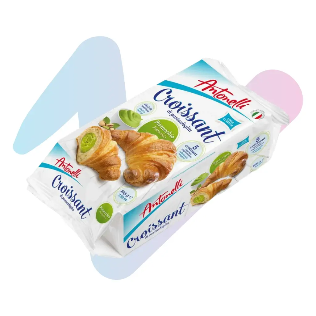 Antonelli Pistachio Filling Croissant (7.94oz Pack)