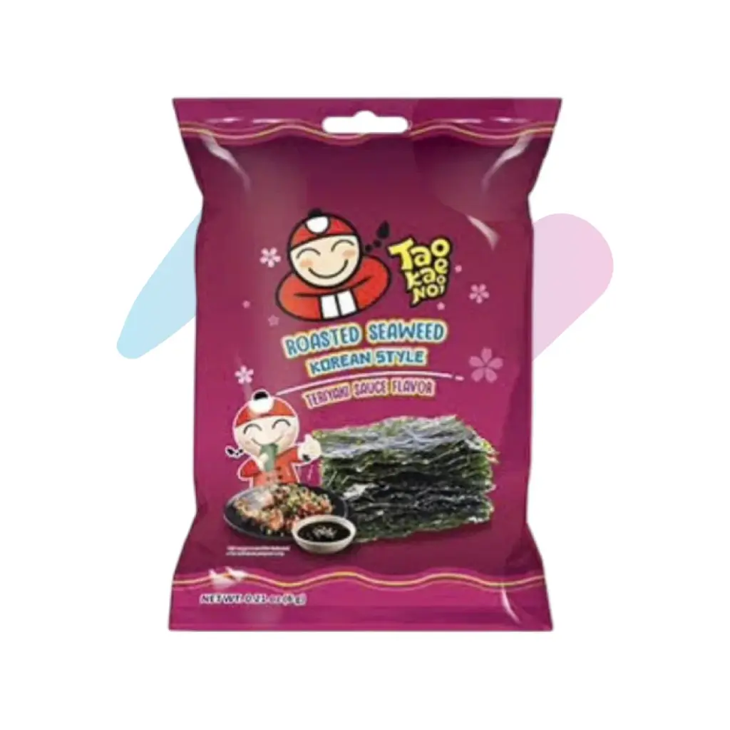 Taokaenoi Teriyaki Sauce Flavored Roasted Seaweed Snack (0.21oz Pack)
