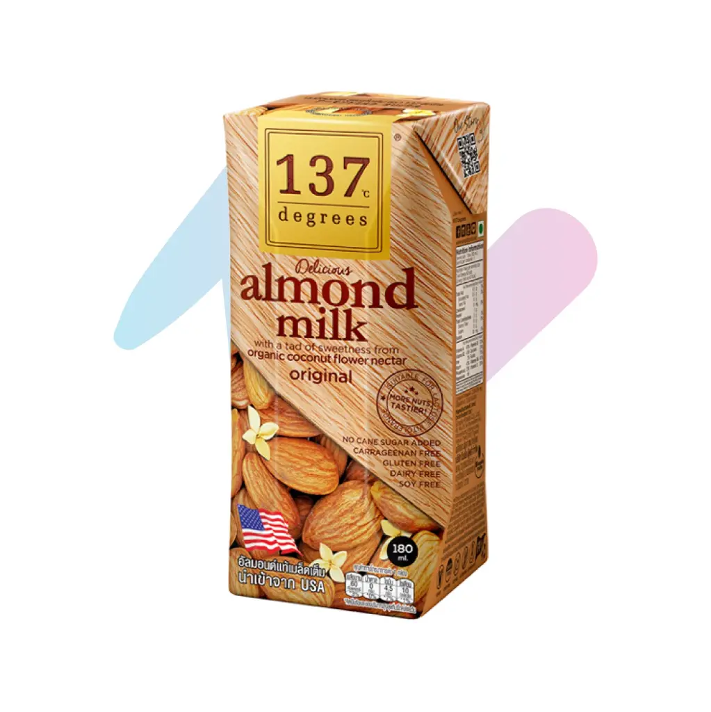 Sữa Hạnh Nhân 137 Degrees Nguyên Chất (Hộp 180ml)