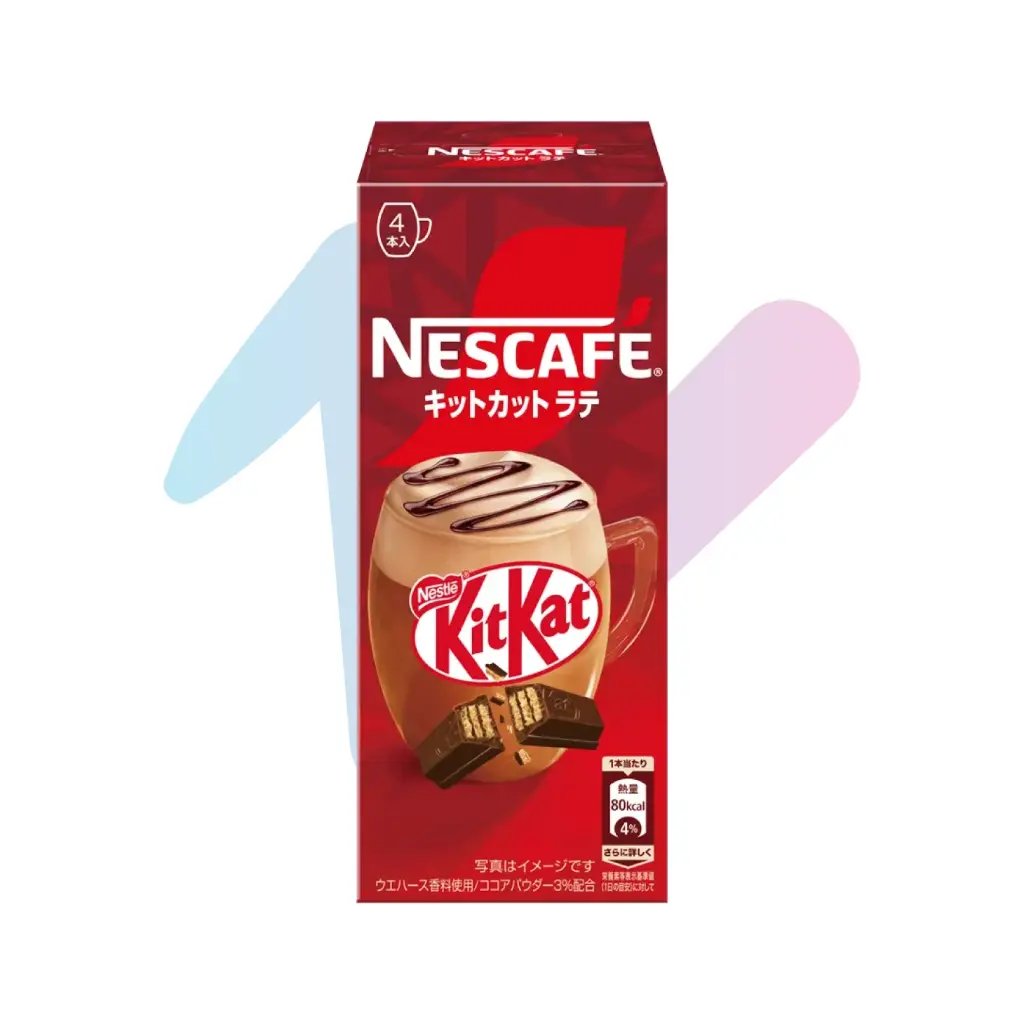 Nescafe KitKat Latte Instant Coffee (2.67oz Box - 4 Packs)