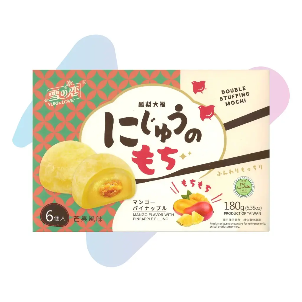 Bánh Mochi Xoài Nhân Dứa Yuki & Love (Hộp 180g - 6 Cái)