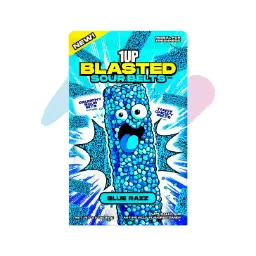 Kẹo Dẻo Chua 1UP Blasted Sourbelts Vị Blue Razz (Gói 99g) image