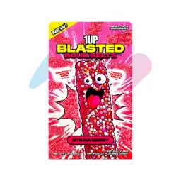 Kẹo Dẻo Chua 1UP Blasted Sourbelts Vị Strawberry (Gói 99g) image