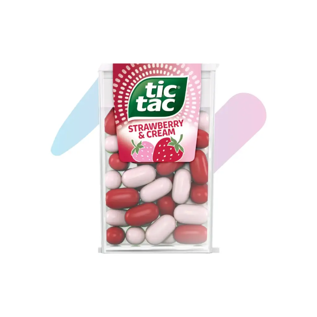 Tic Tac Strawberry and Peppermint Flavored Candy (Box 0.51oz)