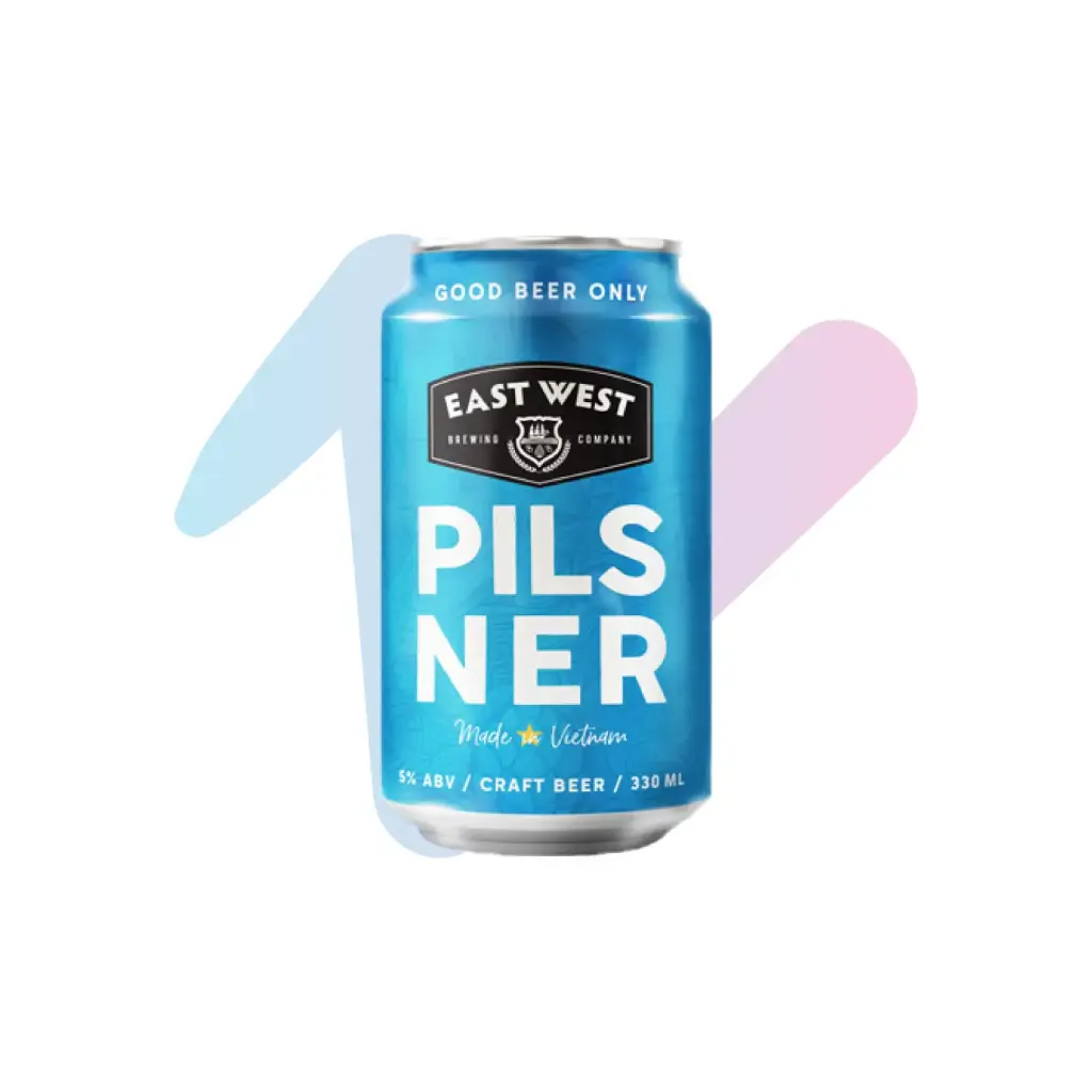 Thức Uống Bia Thủ Công East West Pilsner (Lon 330ml)