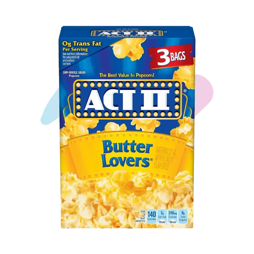 Bắp Rang Lò Vi Sóng ACT II - Butter Lovers (Hộp 234g - 3 Túi)