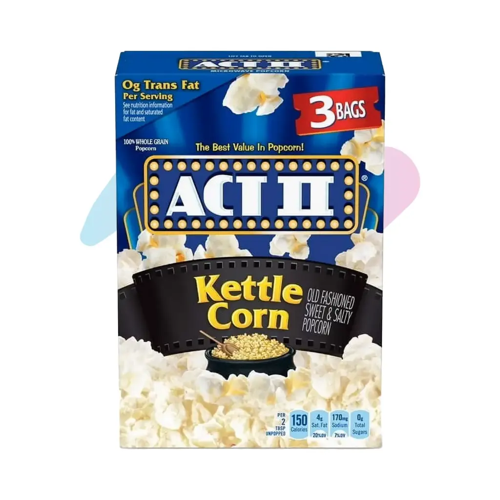 Bắp Rang Lò Vi Sóng ACT II - Kettle Corn (Hộp 234g - 3 Túi)
