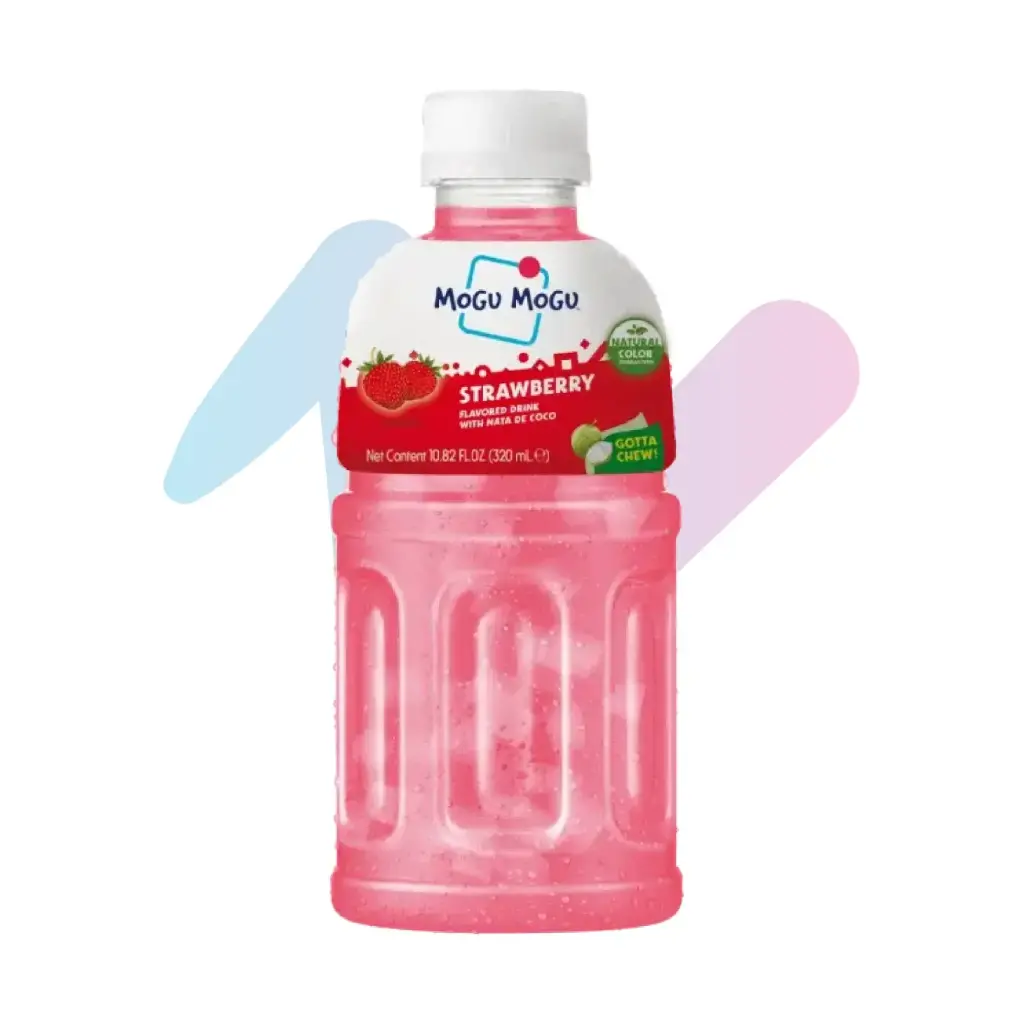 Nước Thạch Dừa Mogu Mogu Vị Dâu (Chai 320ml)