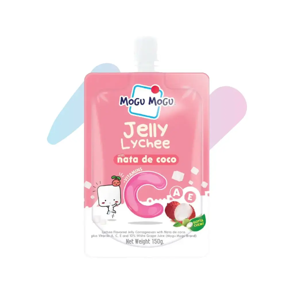 Nước Thạch Jelly Mogu Mogu Vị Vải Vitamin A, C, E (Gói 150g)