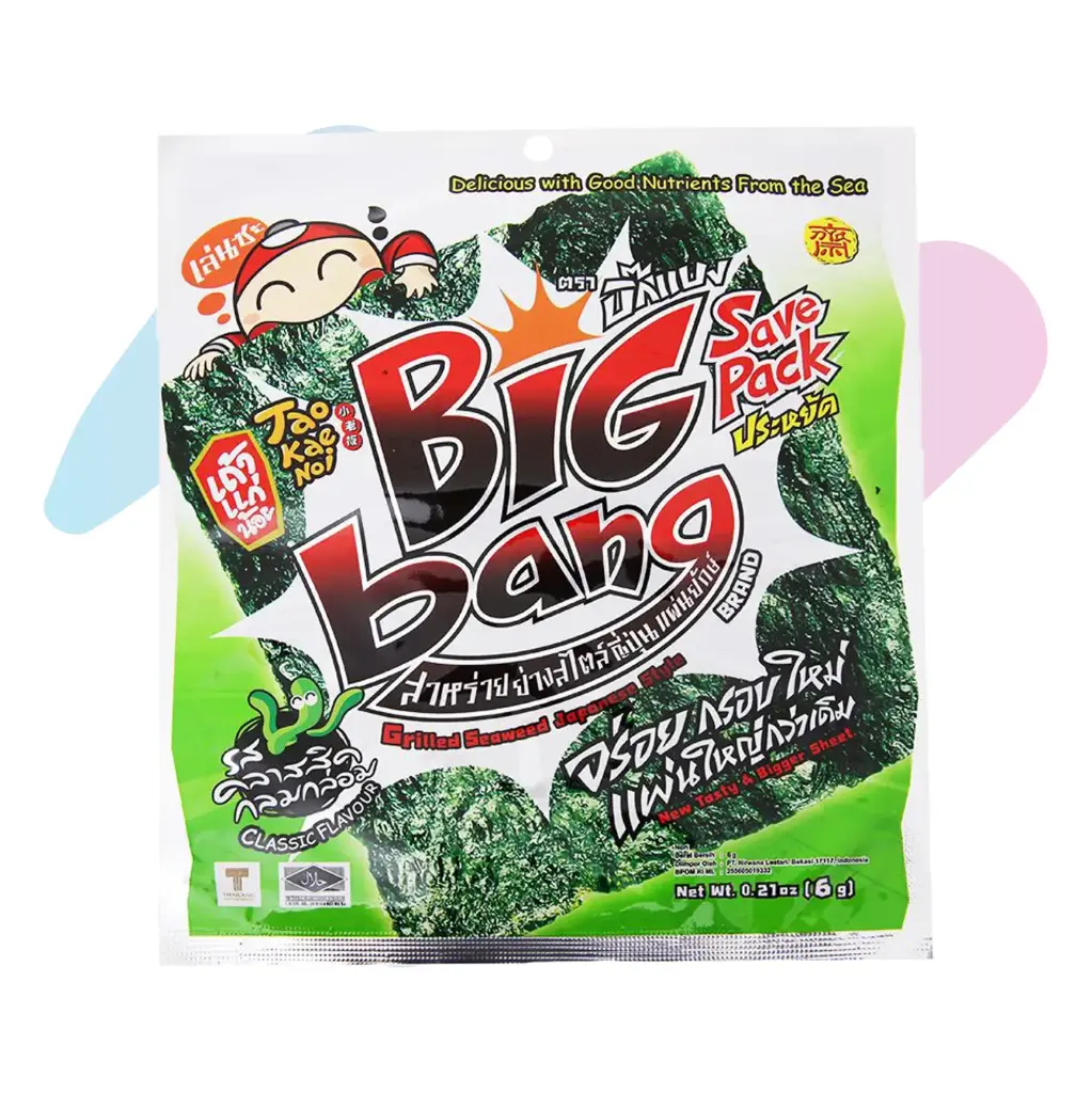 Taokaenoi BIG BANG Grilled Seaweed Classic (0.21 oz pack)