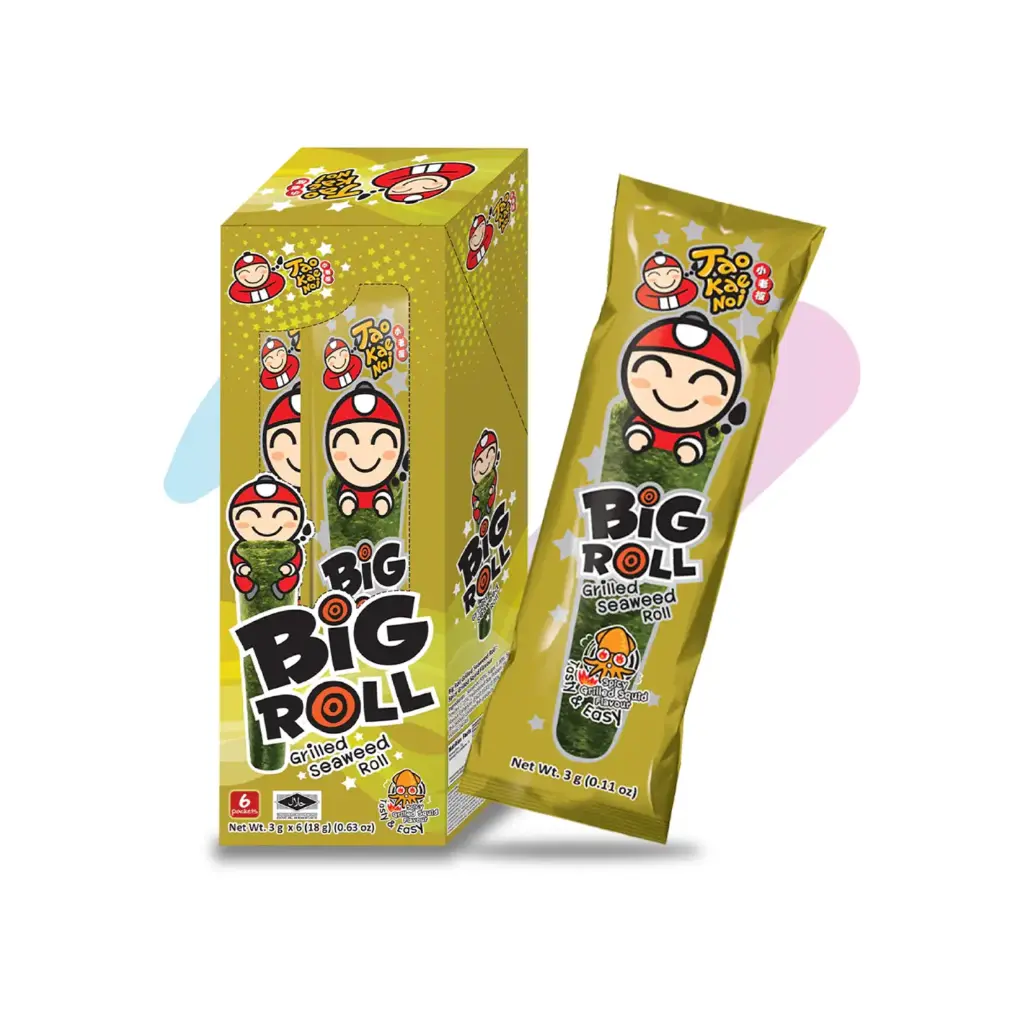 Taokaenoi BIG ROLL Grilled Seaweed Grilled Squid (0.11oz Pack)