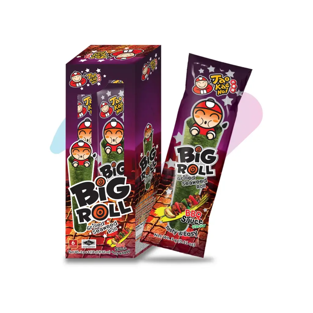 Taokaenoi BIG ROLL Grilled Seaweed BBQ (0.11oz Pack)