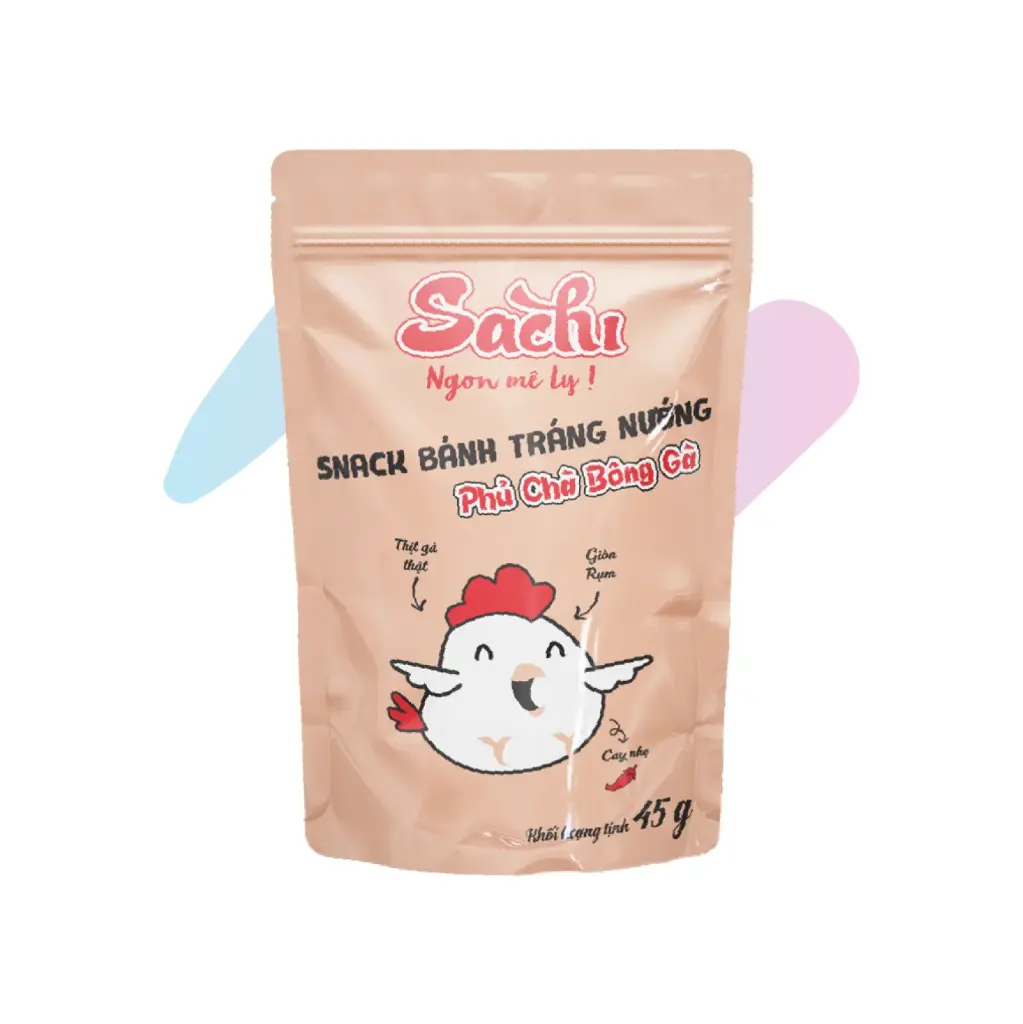 SACHI Grilled Rice Paper Snack with Chicken Floss (1.59oz Pack)