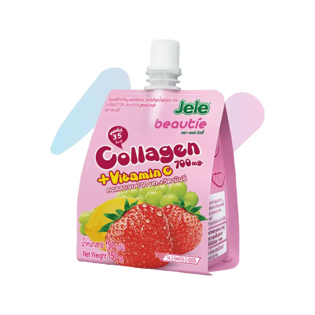 Jele Beautie Collagen Strawberry Jelly Juice (5.29oz Pack)