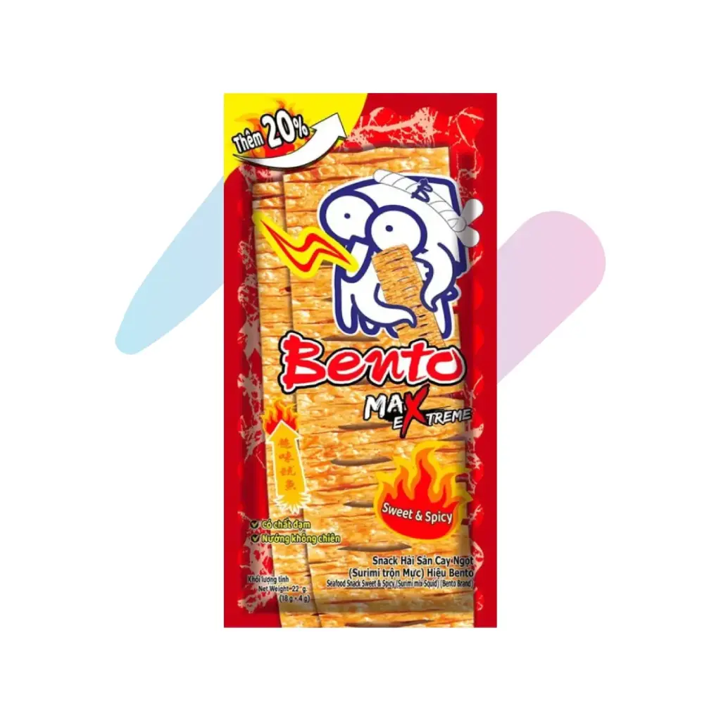Snack Mực Hải Sản Cay Ngọt Bento (Gói 22g)