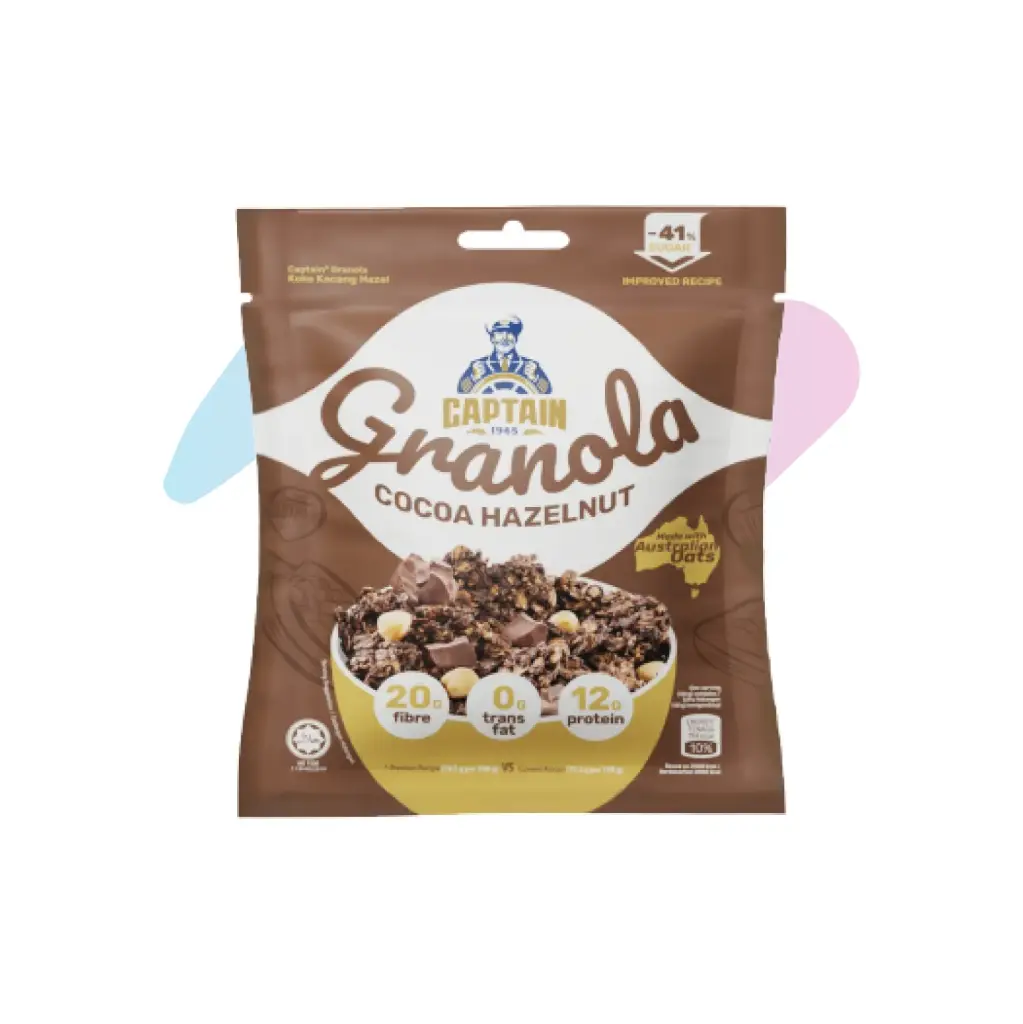 Captain Oats Cocoa Hazelnut Granola Cereals (1.41oz Pack)