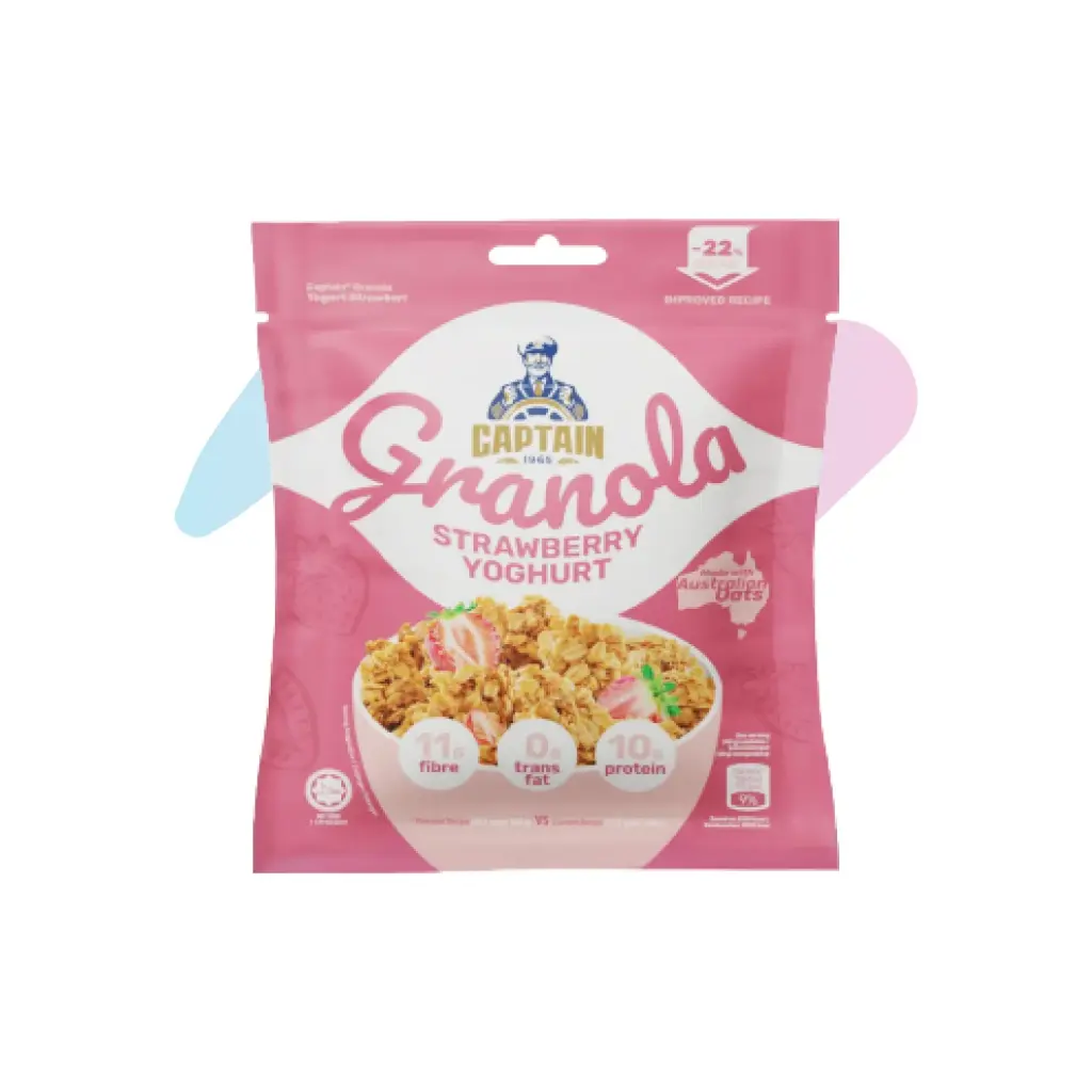 Captain Oats Strawberry Yogurt Granola Cereals (1.41oz Pack)