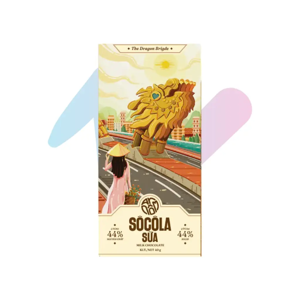 TBROS An Nom Milk Chocolate 44% (1.41oz Bar - Tourist Version)