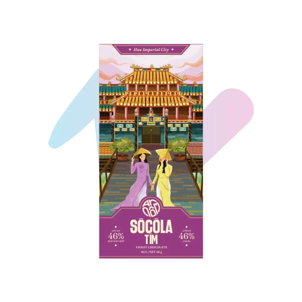 Socola Tím 46% - An Nôm TBROS (Thanh 40g - Bộ Du Lịch)