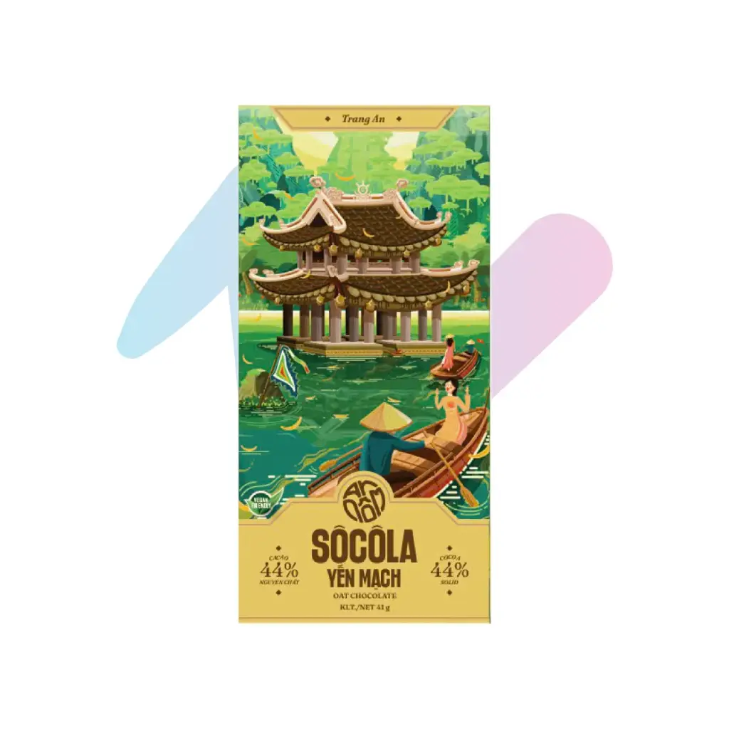 TBROS An Nom Oat Chocolate 44% (1.52oz Bar - Tourist Version)