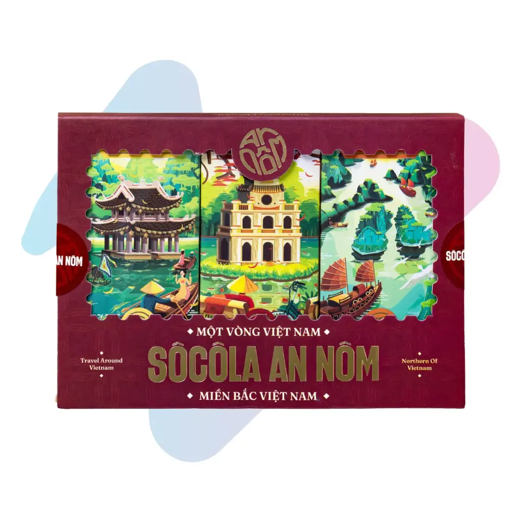 Hộp Socola Du Lịch Miền Bắc An Nôm TBROS (Hộp 130g - 3 Vị) image