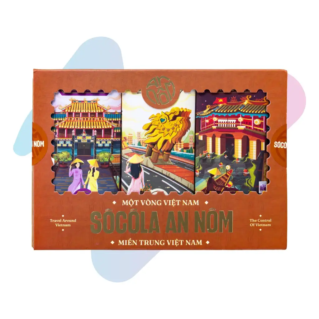 Hộp Socola Du Lịch Miền Trung An Nôm TBROS (Hộp 120g - 3 Vị)