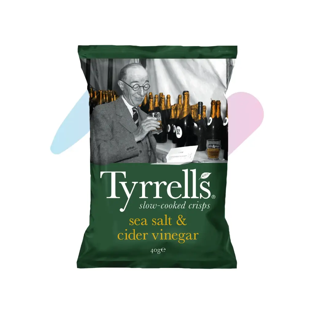 Khoai Tây Chiên Tyrrell's Vị Muối Biển Và Giấm Táo (Gói 40g)