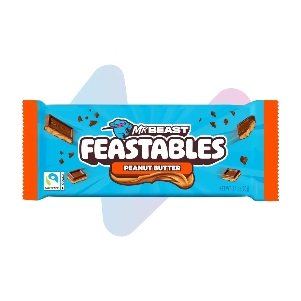 Socola Feastables MrBeast Vị Bơ Đậu Phộng (Thanh 60g)