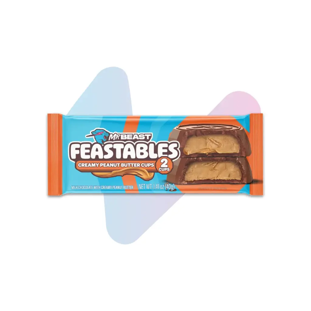 Socola Feastables MrBeast Dạng Viên Vị Bơ Đậu Phộng (Gói 40g - 2 Viên 20g)