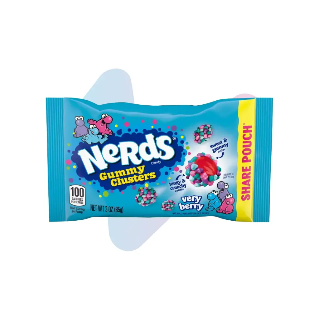 Kẹo Dẻo NERDS Gummy Clusters Vị Very Berry (Gói 85g)