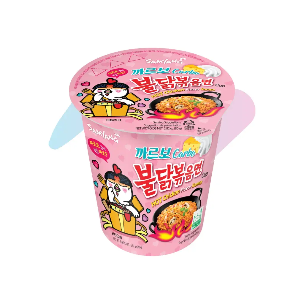 Mì Ly Samyang Gà Cay Carbonara (Ly 80g)