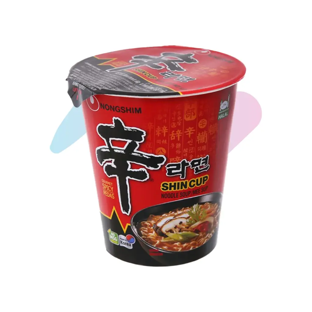 Nongshim Shin Cup Spicy Noodle Soup (2.4oz Cup)