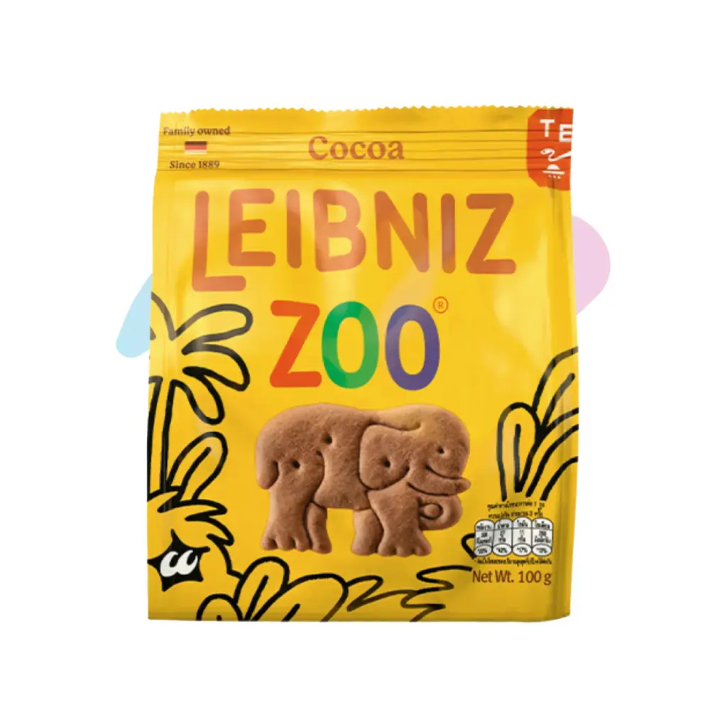 Bánh Quy Cacao Hình Thú Leibniz Zoo (Gói 100g) image