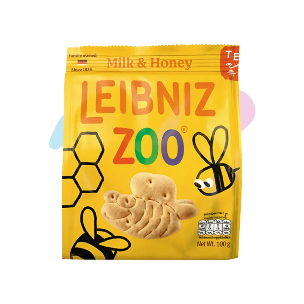 Bánh Quy Sữa & Mật Ong Hình Thú Leibniz Zoo (Gói 100g) image
