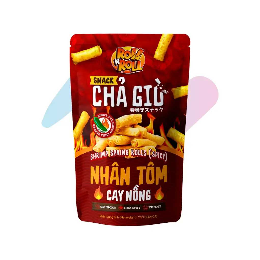 Snack Chả Giò Tôm Cay Nồng Roll N' Roll (Gói 75g)