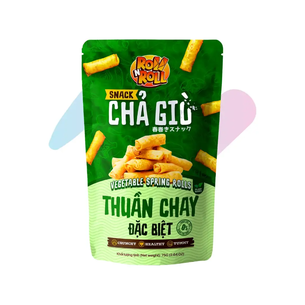 Snack Chả Giò Thuần Chay Đặc Biệt Roll N' Roll (Gói 75g)