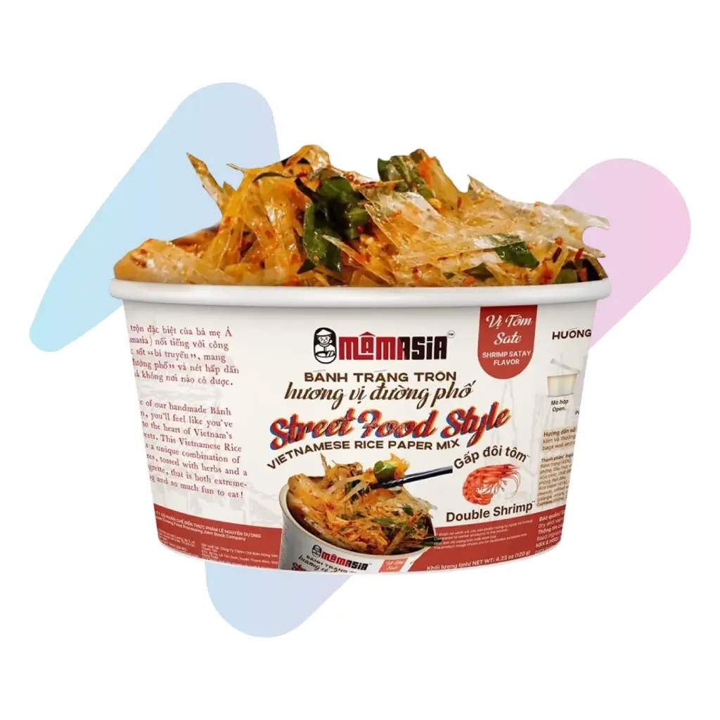Bánh Tráng Trộn Việt Nam Sate Tôm Thượng Hạng Mamasia (Hộp 120g)