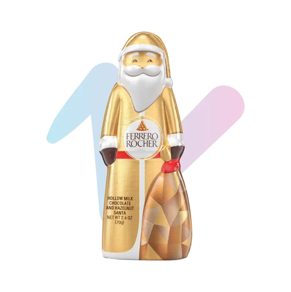 Ferrero Rocher Santa Claus Hazelnut Milk Chocolate (2.4oz Pack)