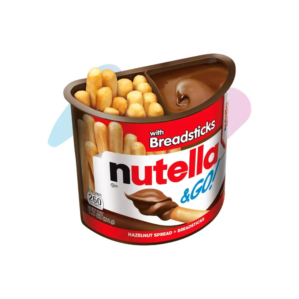 Bánh Mì Que Chấm Bơ Cacao Hạt Phỉ Nutella & Go! (Hộp 52g)