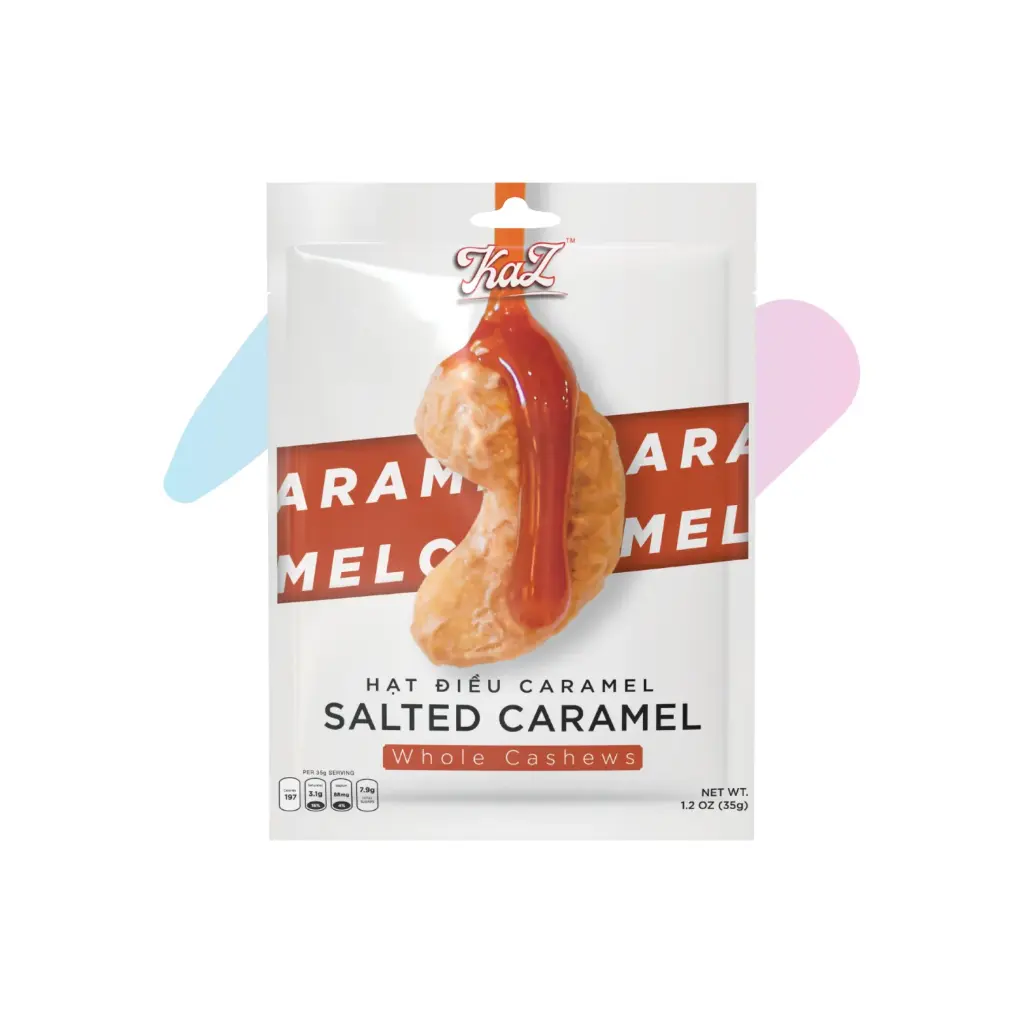 Kaz Salted Caramel Cashews (1.23oz Pack)