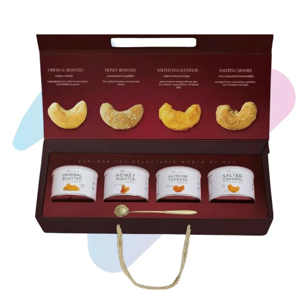 Kaz Bloom Flourish Cashew Gift Set (28.22oz Box - 8 x 3.53oz Cans)